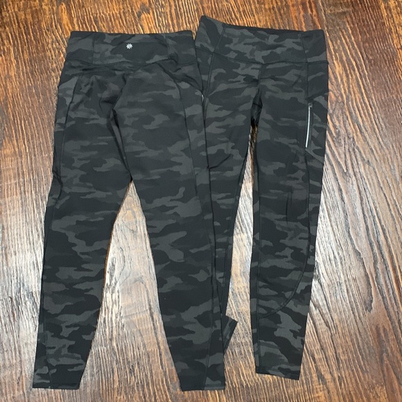 Athleta Rainier Reflective Tights Size S Camo Lux Reflective Black - Picture 12 of 12